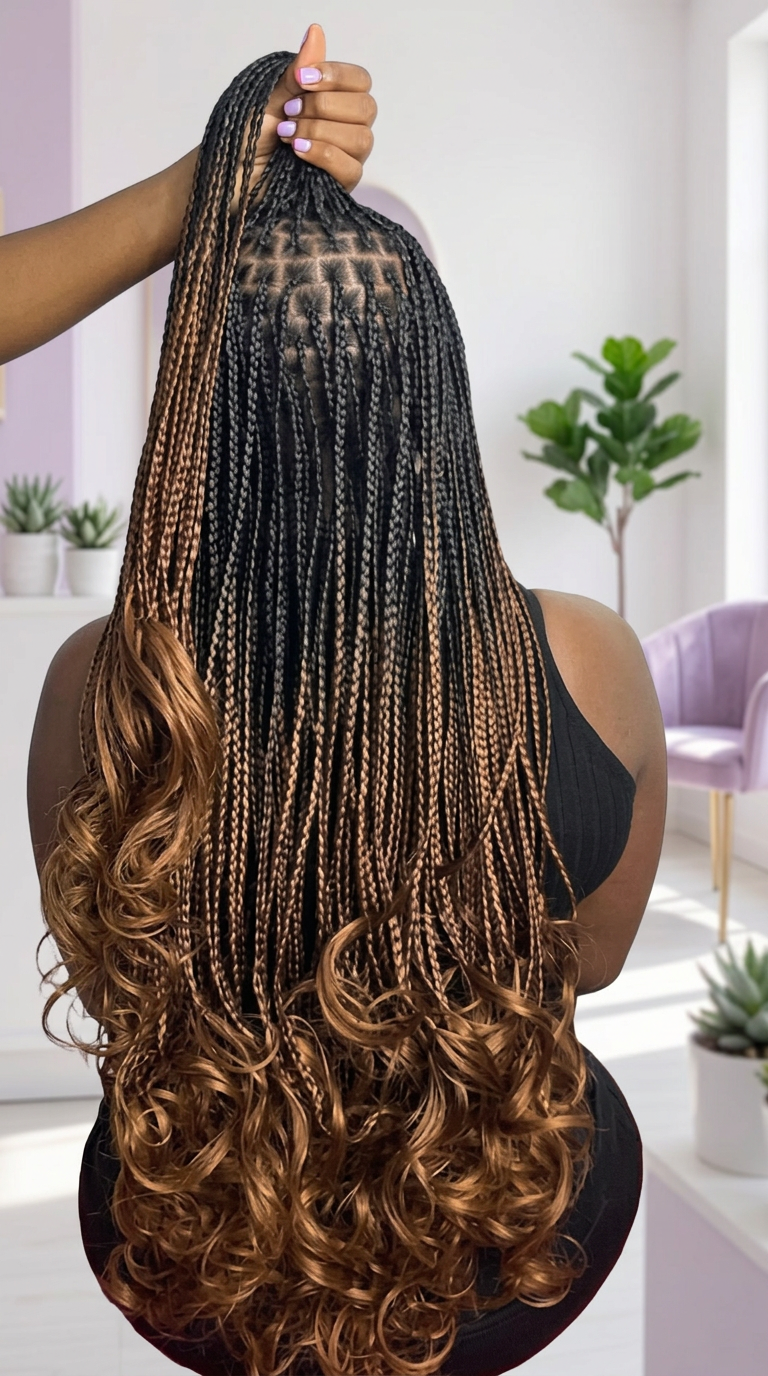 French Braids styled at Milove’s Beauty