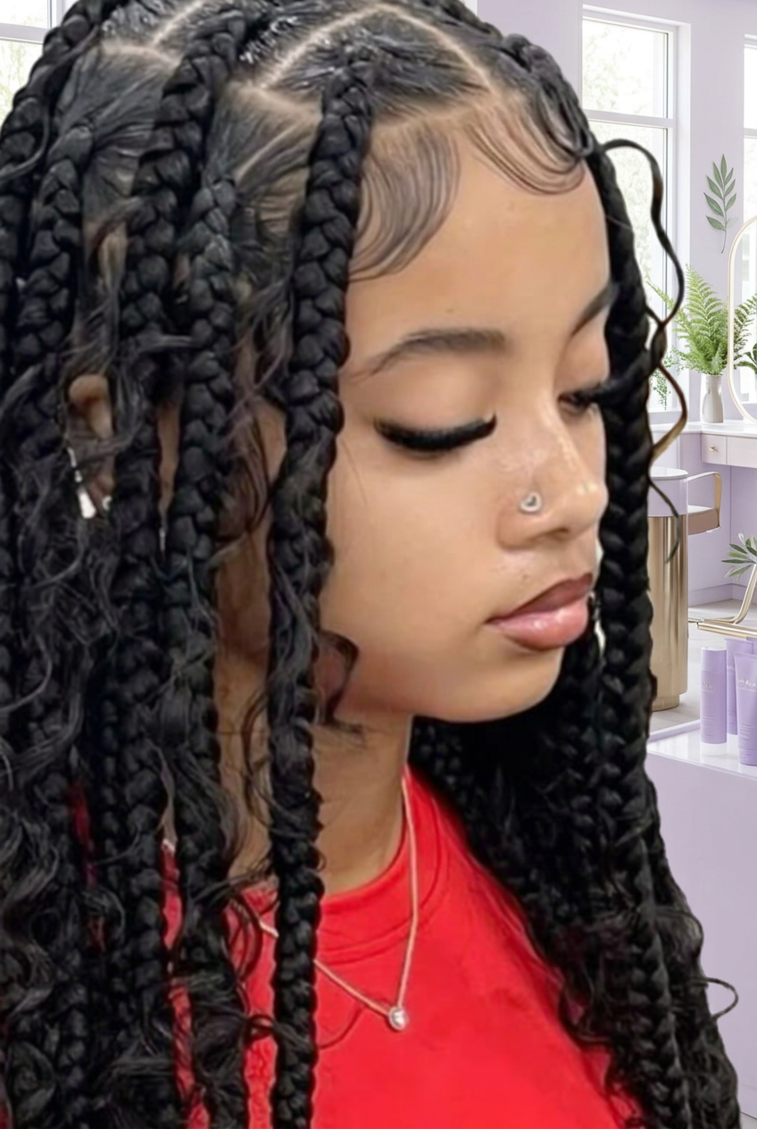 Bohemian Braids styled at Milove’s Beauty